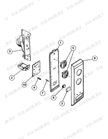 Взрыв-схема микроволновой печи Zanussi ZM734MBW - Схема узла Command panel 037